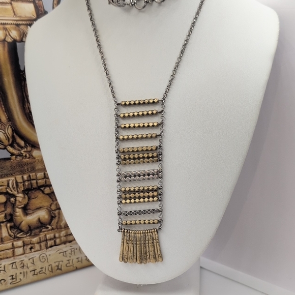 Lucky Brand Silver and Gold Chain Necklace - Picture 4 of 6